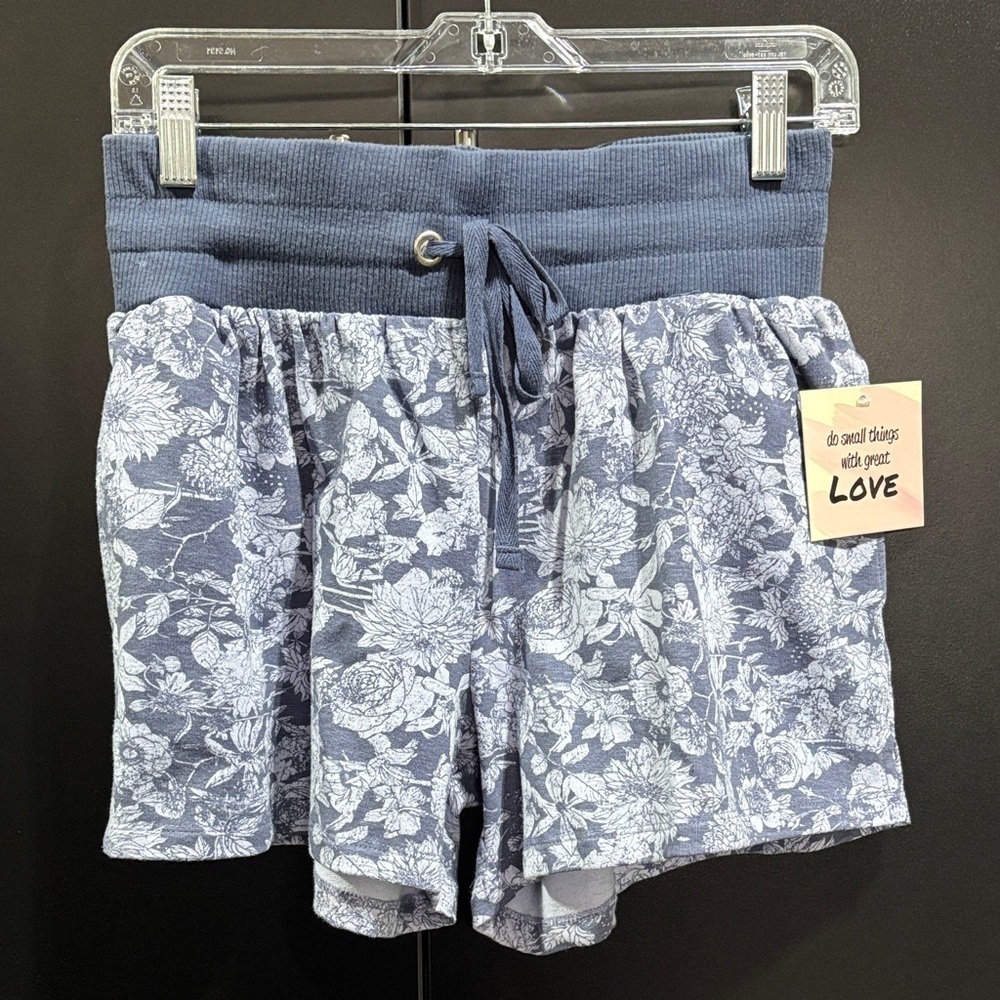 The Sweatshirt Project,hip pockets,elastic draw cord waist,floral pattern,soft